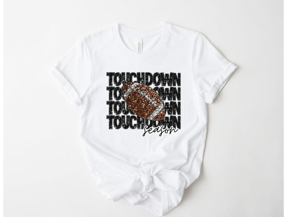 Touchdown Bling Graphic Tee and Sweatshirt