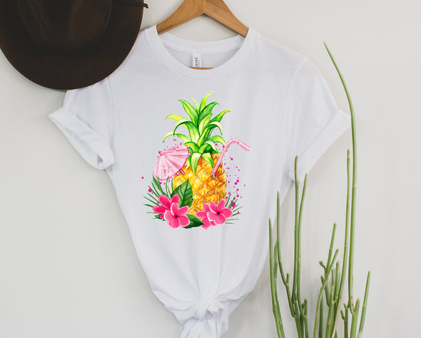 Tropical Pineapple Graphic Tee and Tank