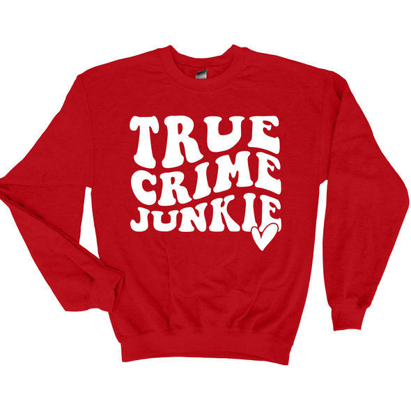 True Crime Junkie Graphic Tee and Sweatshirt