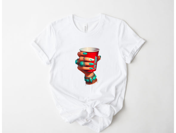 Turquoise Solo Cup Graphic Tee