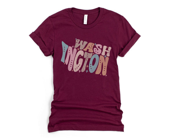 Pastel Washington Graphic Tee and Sweatshirt