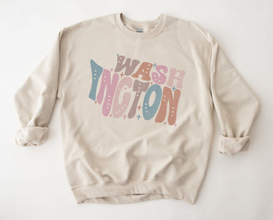 Pastel Washington Graphic Tee and Sweatshirt