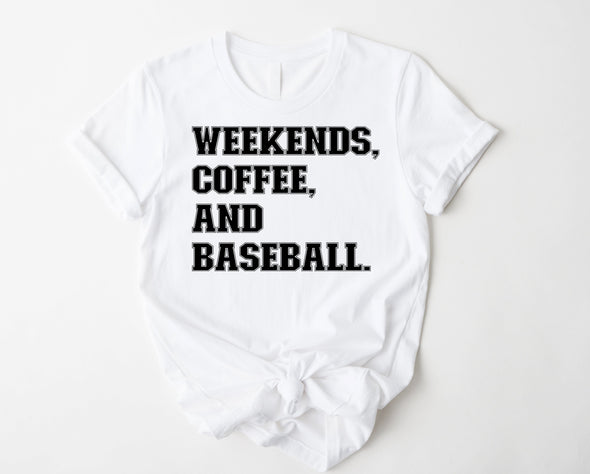 Weekends Coffee Baseball Graphic Tee