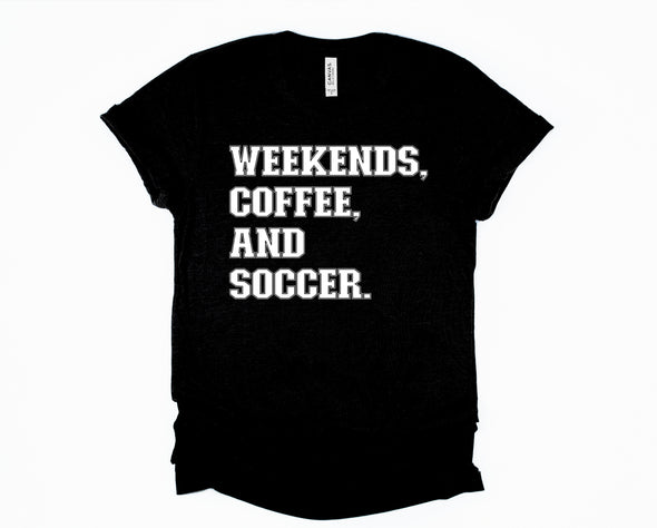 Weekends Coffee Soccer Graphic Tee