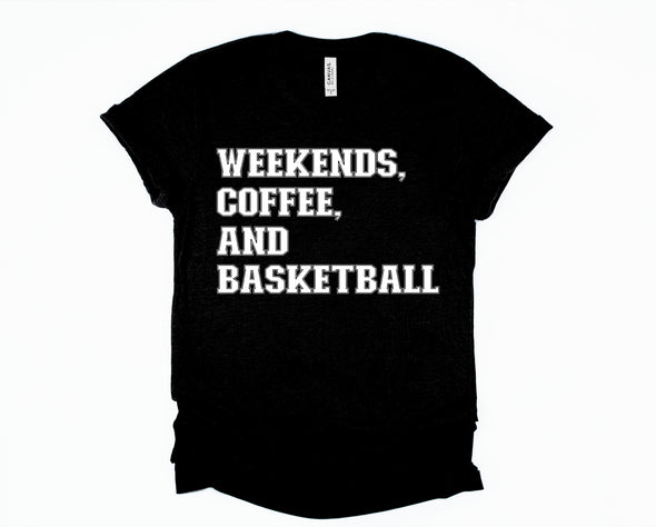 Weekends Coffee Basketball Graphic Tee