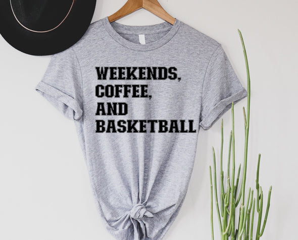 Weekends Coffee Basketball Graphic Tee