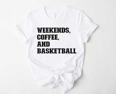 Weekends Coffee Basketball Graphic Tee