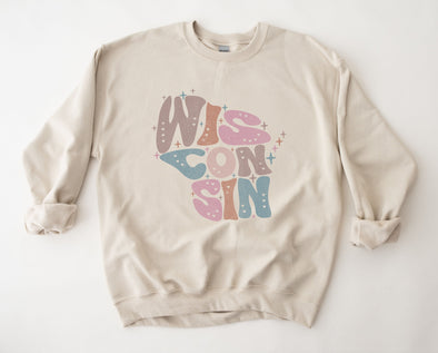 Pastel Wisconsin Graphic Tee and Sweatshirt