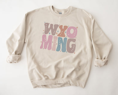 Pastel Wyoming Graphic Tee and Sweatshirt