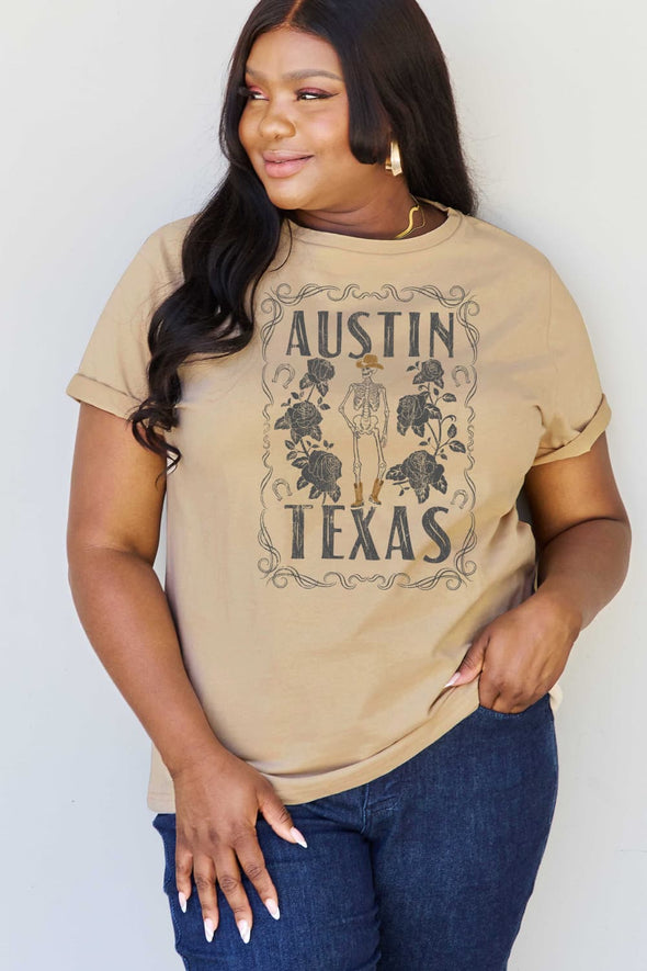 Simply Love AUSTIN TEXAS Graphic Cotton T-Shirt