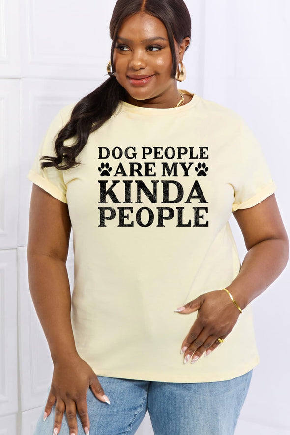 Simply Love DOG PEOPLE ARE MY KINDA PEOPLE Graphic Cotton Tee