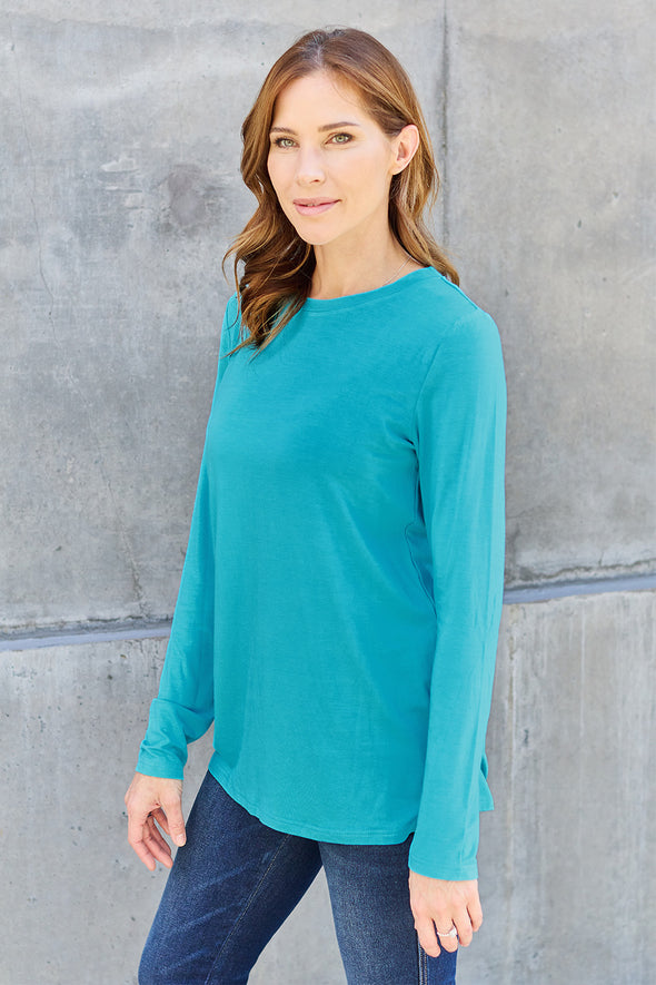 Basic Bae Round Neck Long Sleeve Top