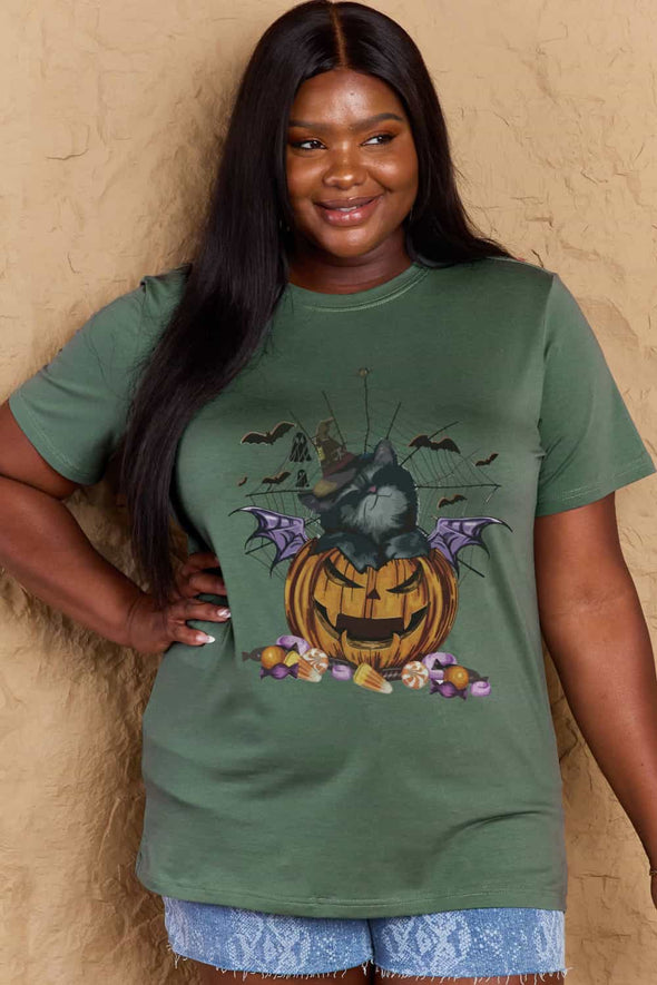 Simply Love Jack-O'-Lantern Graphic T-Shirt