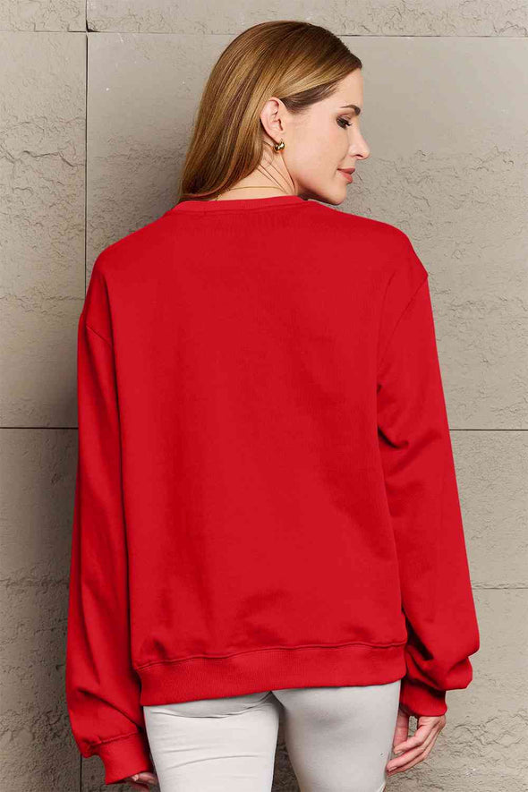 Simply Love Snowflake Christmas Tree Graphic Sweatshirt