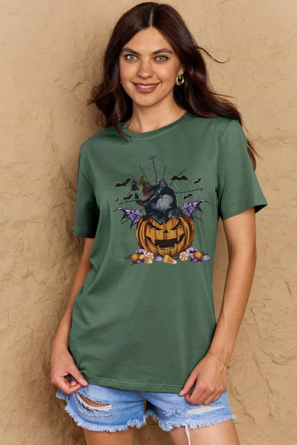 Simply Love Jack-O'-Lantern Graphic T-Shirt