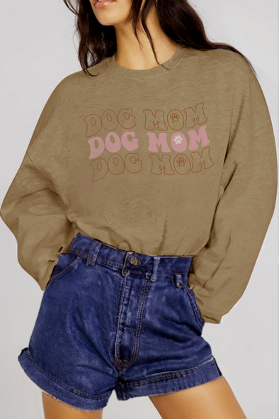 Simply Love Graphic DOG MOM Sweatshirt