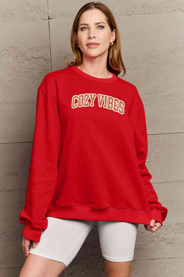 Simply Love COZY VIBES Graphic Sweatshirt