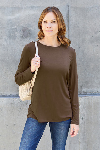 Basic Bae Round Neck Long Sleeve Top