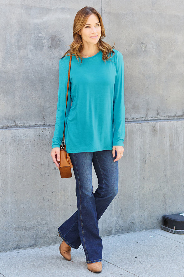 Basic Bae Round Neck Long Sleeve Top