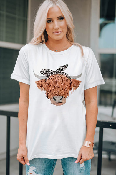 Animal Graphic Round Neck Tee