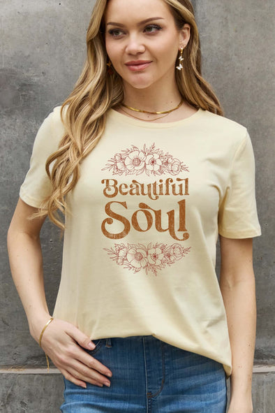 Simply Love BEAUTIFUL SOUL Graphic Cotton Tee