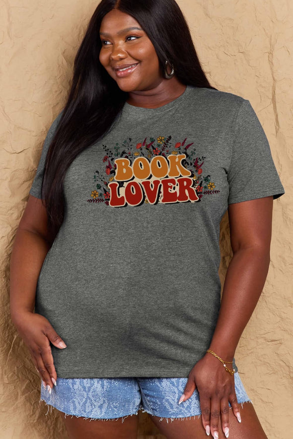 Simply Love BOOK LOVER Graphic Cotton Tee