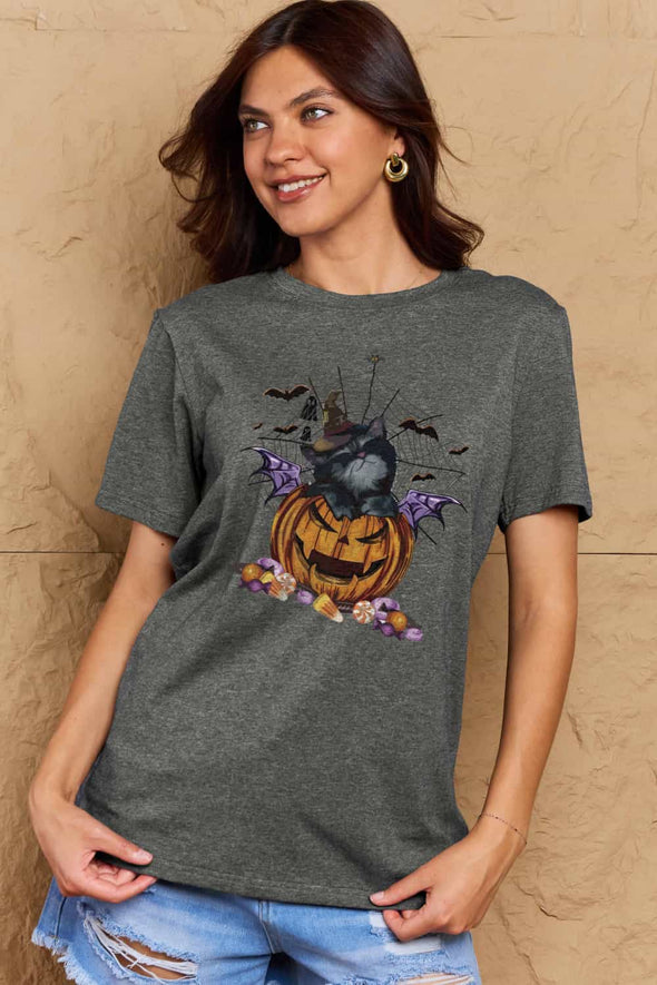 Simply Love Jack-O'-Lantern Graphic T-Shirt