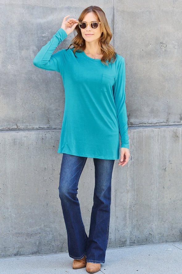 Basic Bae Round Neck Long Sleeve Top