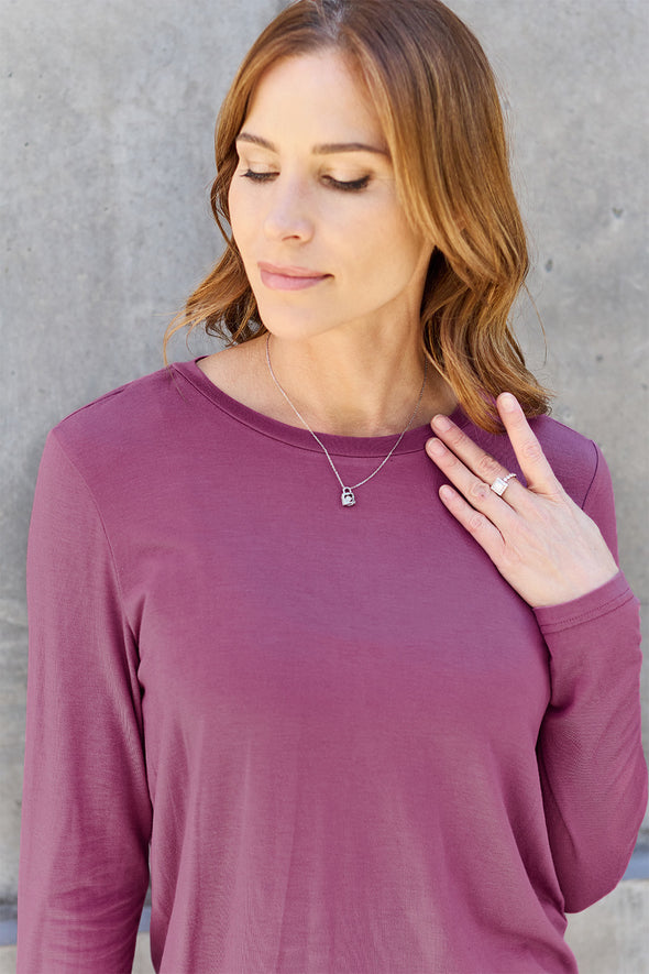 Basic Bae Round Neck Long Sleeve Top
