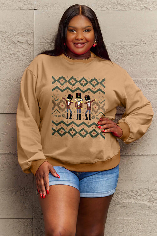 Simply Love Nutcracker Graphic Long Sleeve Sweatshirt