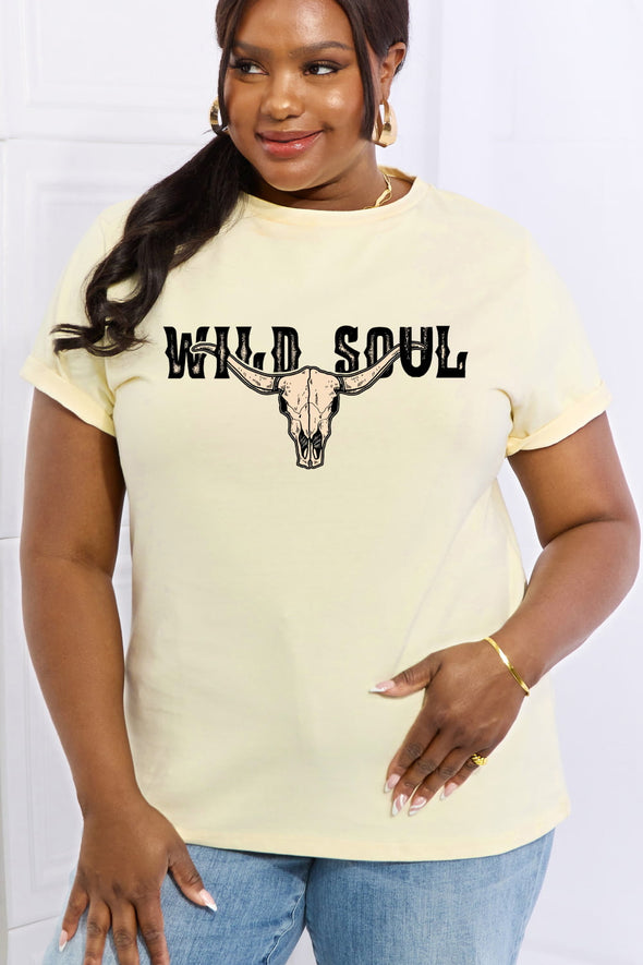 Simply Love WILD SOUL Graphic Cotton Tee