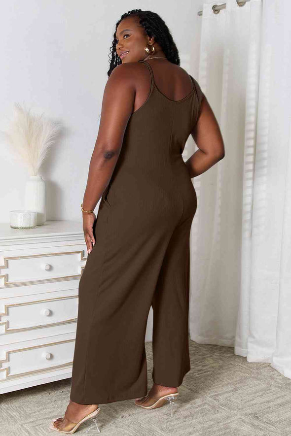 Basic Bae Spaghetti Strap V-Neck Jumpsuit