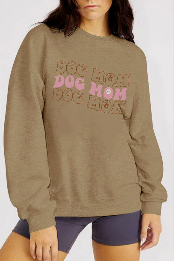 Simply Love Graphic DOG MOM Sweatshirt