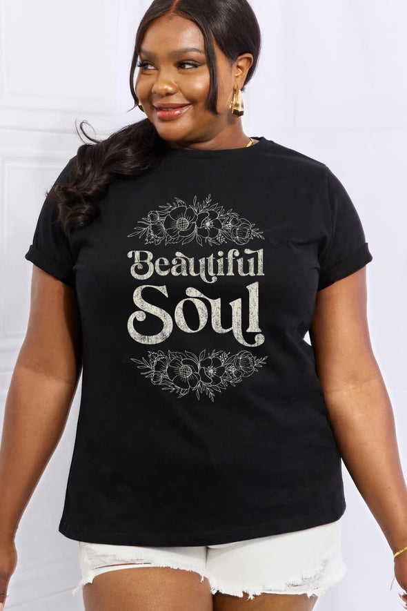 Simply Love BEAUTIFUL SOUL Graphic Cotton Tee