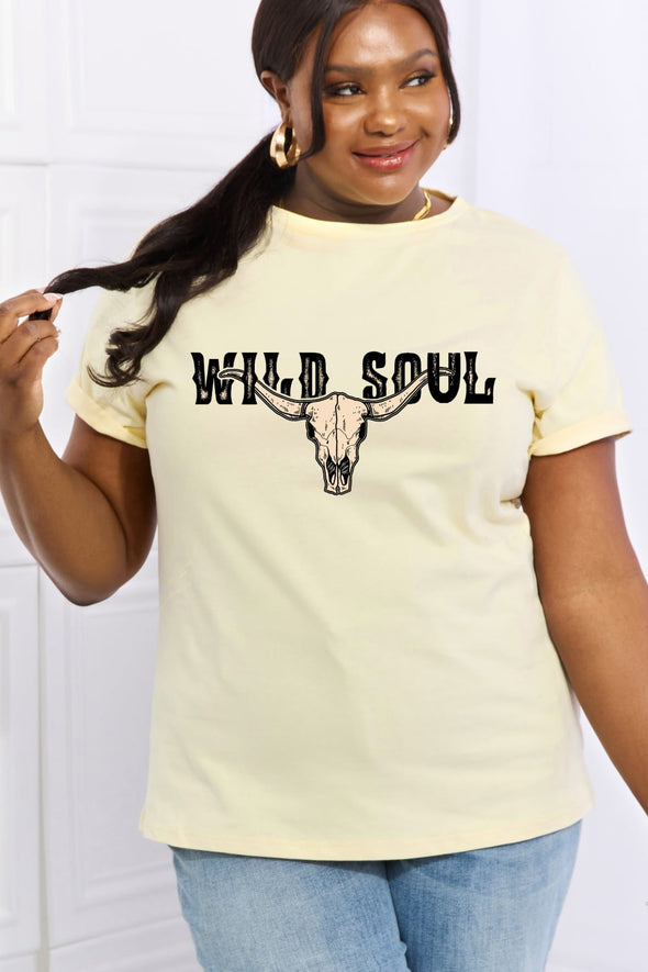 Simply Love WILD SOUL Graphic Cotton Tee