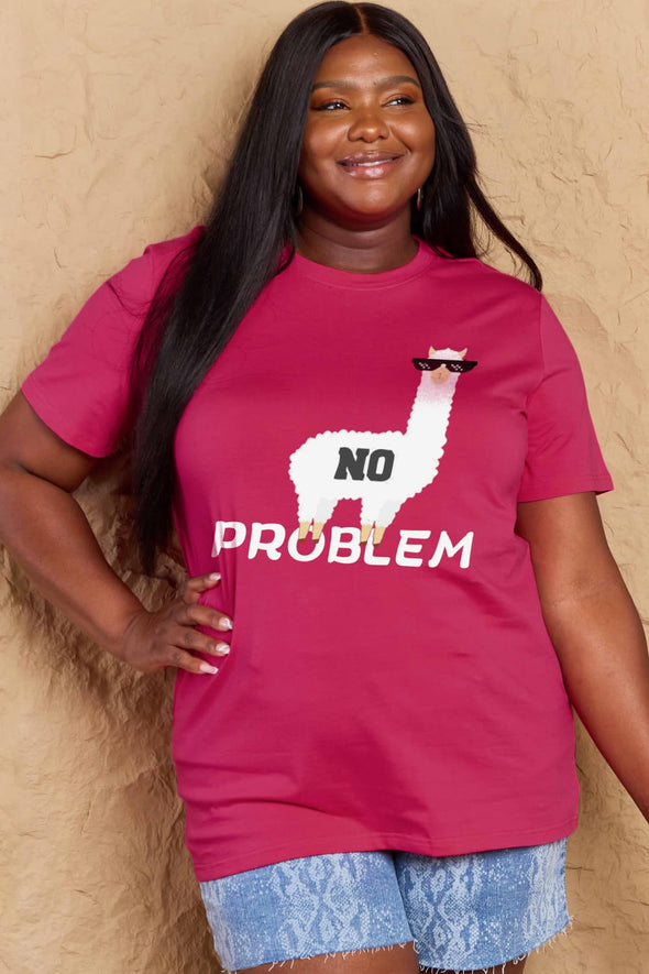 Simply Love NO PROBLEM Graphic Cotton Tee