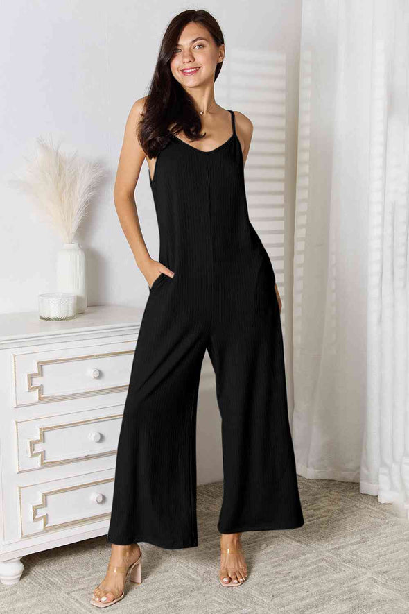 Basic Bae Spaghetti Strap V-Neck Jumpsuit