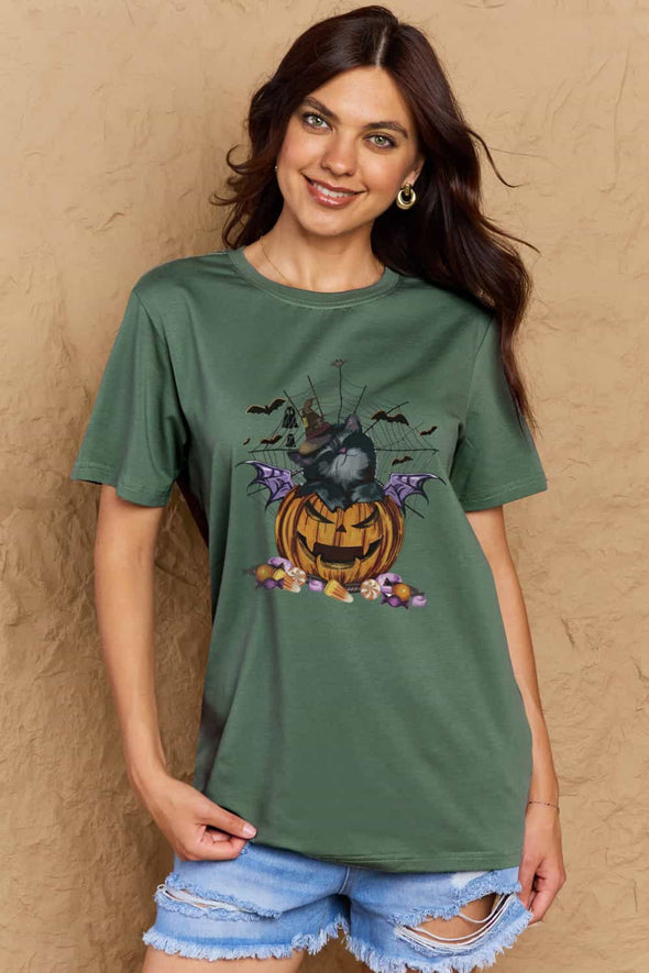 Simply Love Jack-O'-Lantern Graphic T-Shirt