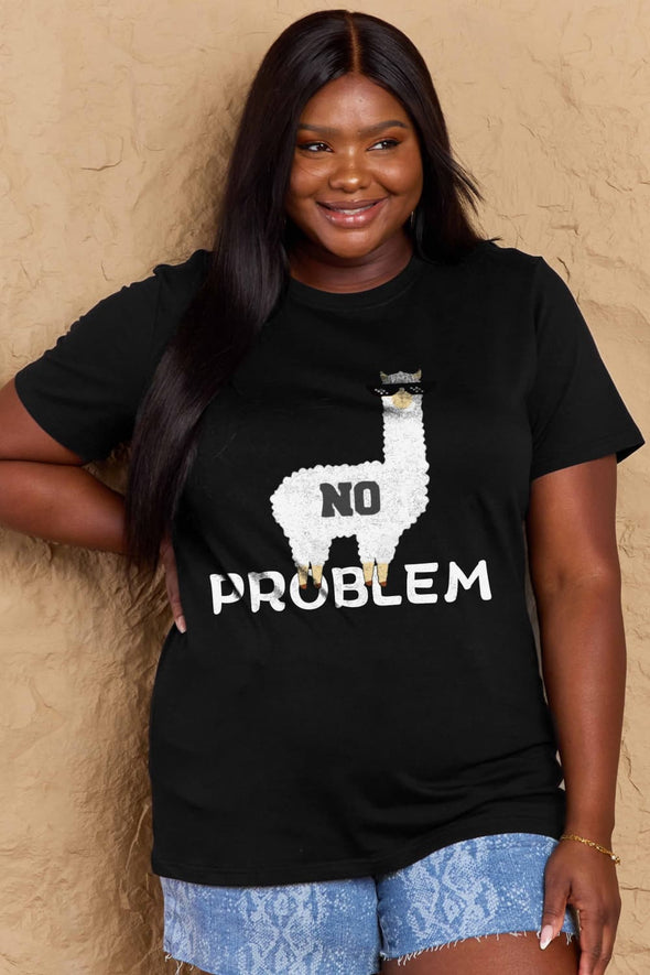 Simply Love NO PROBLEM Graphic Cotton Tee