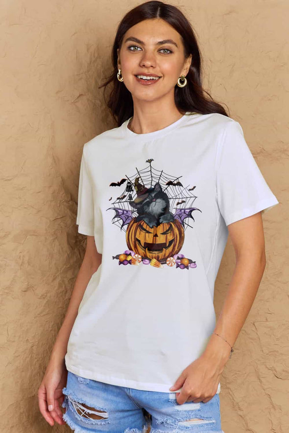 Simply Love Jack-O'-Lantern Graphic T-Shirt