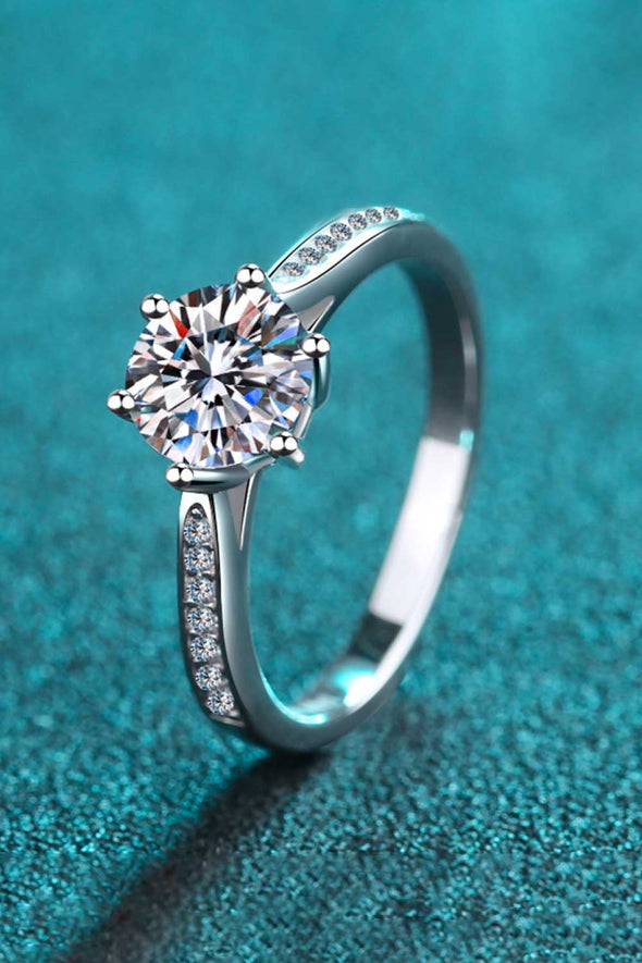 925 Sterling Silver Moissanite Ring