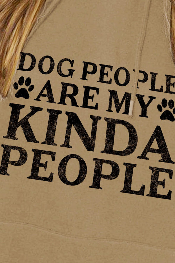 Simply Love Dog Paw Slogan Graphic Hoodie