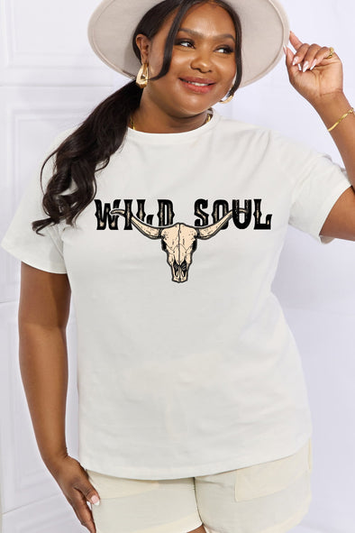 Simply Love WILD SOUL Graphic Cotton Tee