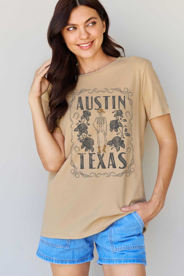 Simply Love AUSTIN TEXAS Graphic Cotton T-Shirt