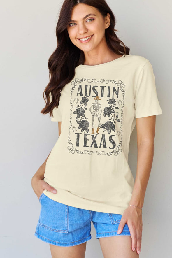 Simply Love AUSTIN TEXAS Graphic Cotton T-Shirt
