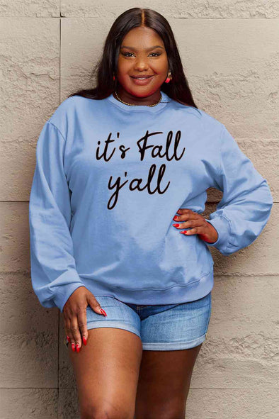 Simply Love IT'S FALL YA'LL Graphic Sweatshirt
