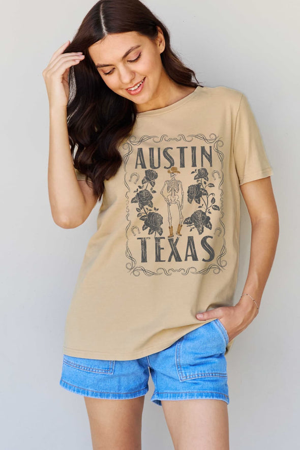 Simply Love AUSTIN TEXAS Graphic Cotton T-Shirt