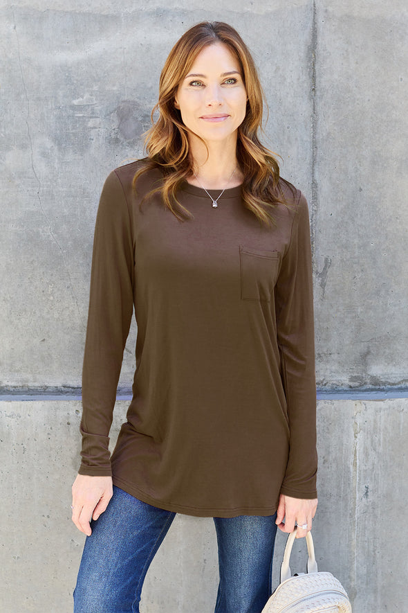 Basic Bae Round Neck Long Sleeve Top