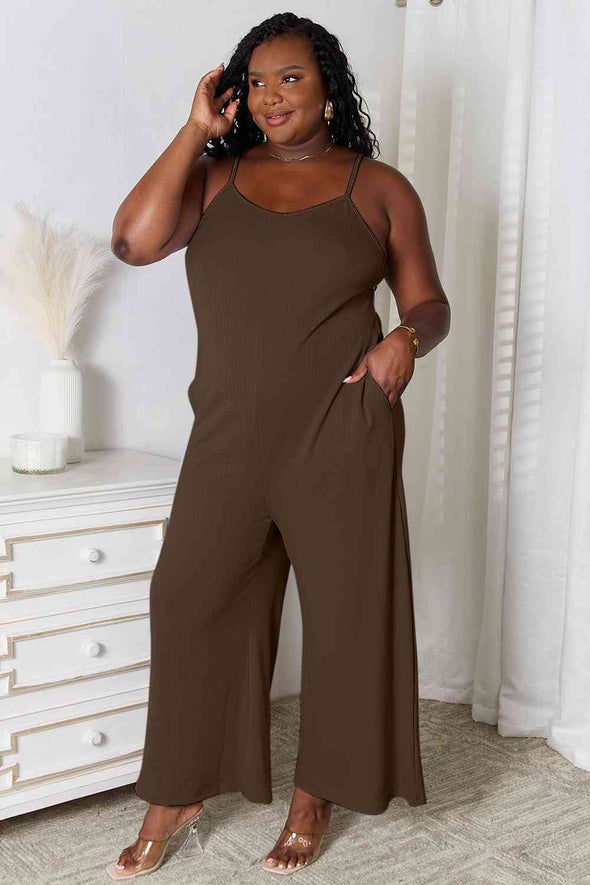 Basic Bae Spaghetti Strap V-Neck Jumpsuit