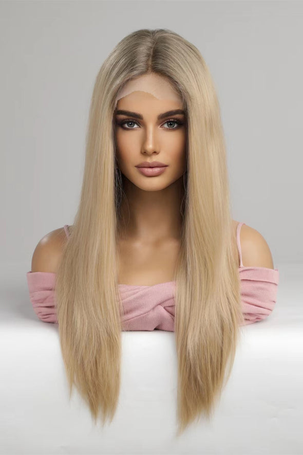 13*2‘’ Lace Front Wigs Synthetic Long Straight 24'' 150% Density